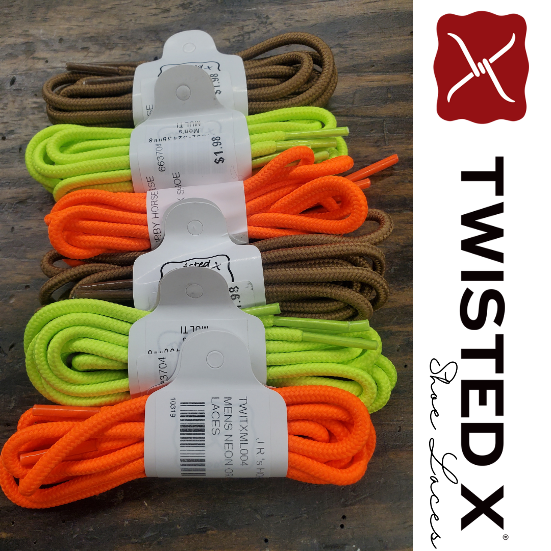 TWISTED X BOOTS BOOTS Default MENS NEON ORANGE TX SHOE LACES