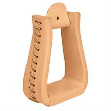 WEAVER LEATHER TACK Default NATURAL LEATHER COVERED ROPER STIRRUPS