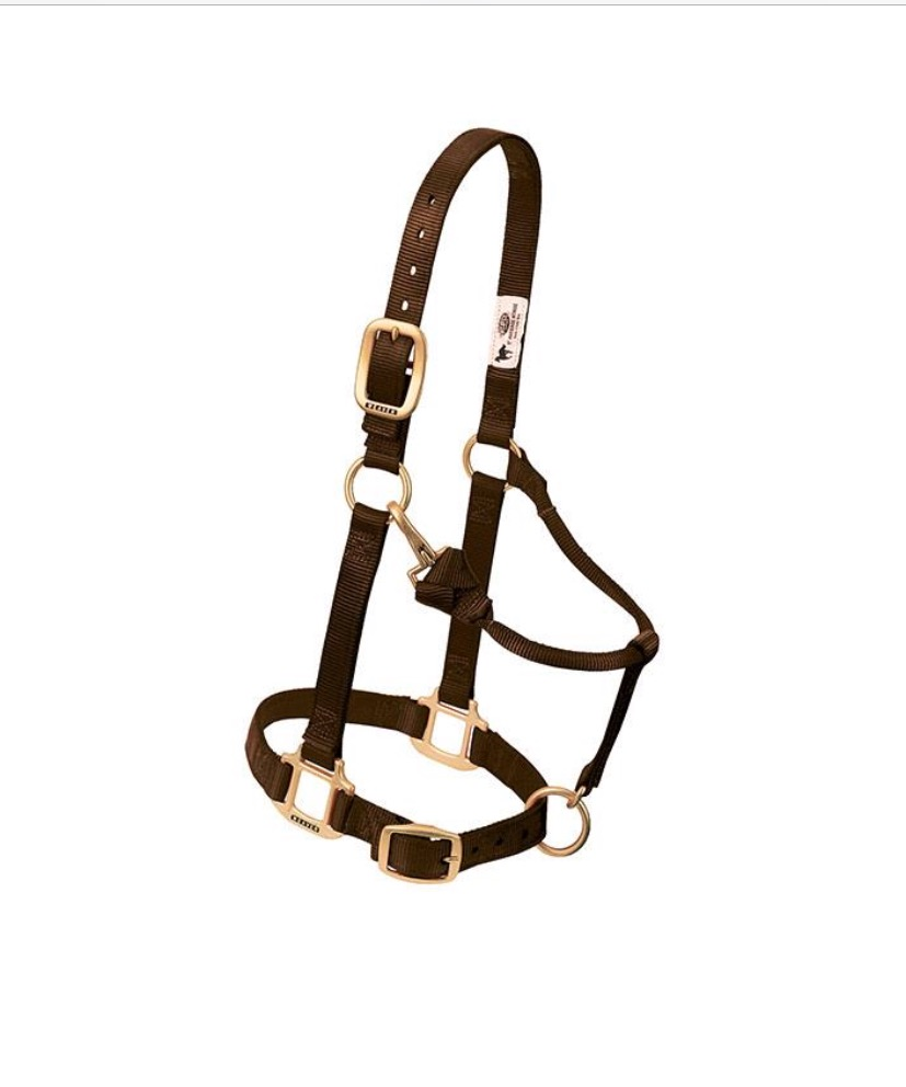 WEAVER LEATHER TACK BROWN / AVERAGE ORIGINAL ADJUSTABLE CHIN & THROAT SNAP HALTER