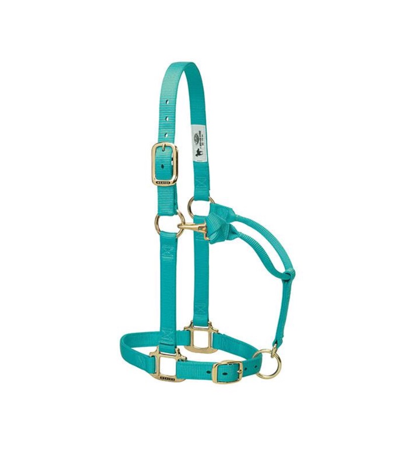 WEAVER LEATHER TACK MINT / SMALL ORIGINAL ADJUSTABLE CHIN & THROAT SNAP HALTER