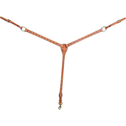 CLASSIC EQUINE TACK TACK ROPE EDGE COPPER SPOTS NATURAL MARTIN BREASTCOLLAR