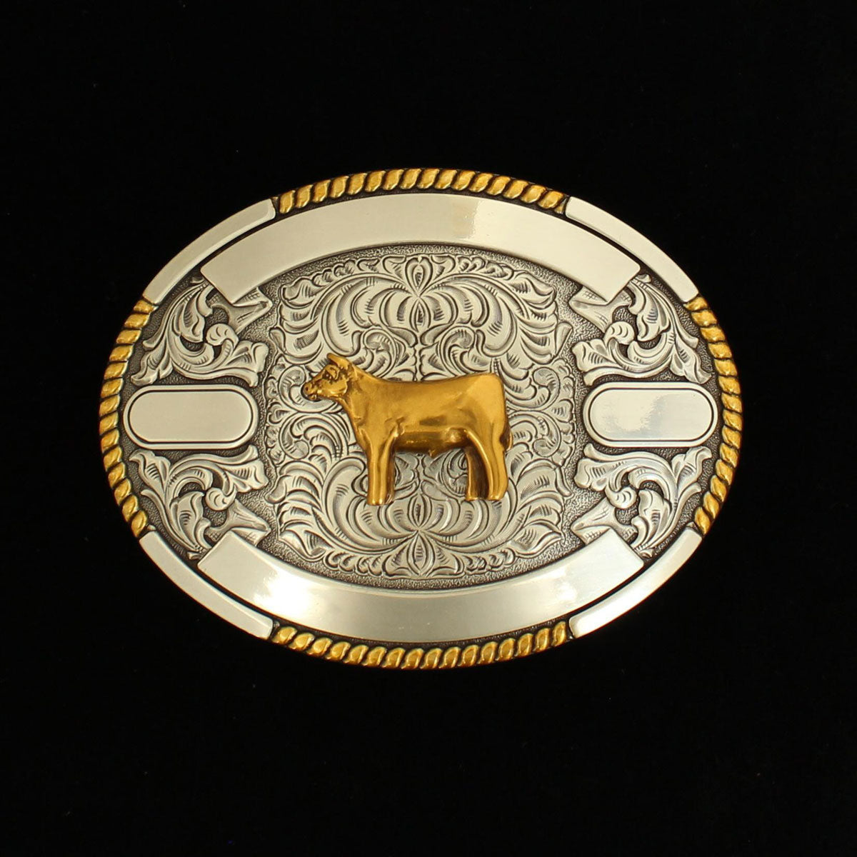 M&F WESTERN PRODUCTS ACCESSORIES SHOW COW OVAL BELT BUCKLE