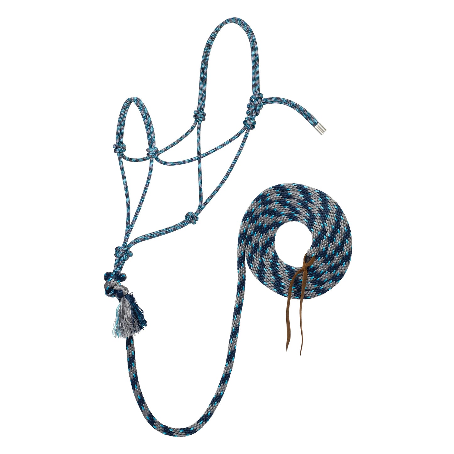 WEAVER LEATHER TACK AVERAGE / GRAY/BLU/TQ SILVERTIP NO 95 ROPE HALTER W/ 10' LEAD