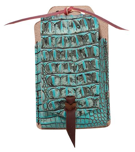 PROFESSIONALS CHOICE TACK TURQUOISE GATOR FRINGE CELL PHONE CASE