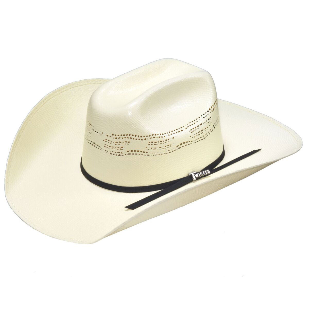 M&F WESTERN PRODUCTS HATS 7 TWISTER 4-1/2" BANGORA STRAW HAT