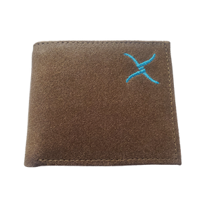 TURQUOISE/DISTRESSED TX BI-FOLD WALLET