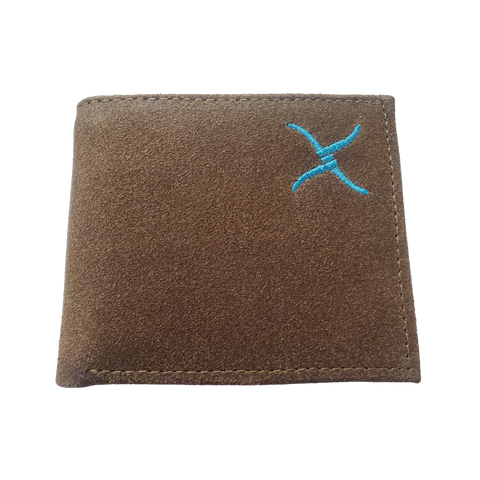 TURQUOISE/DISTRESSED TX BI-FOLD WALLET