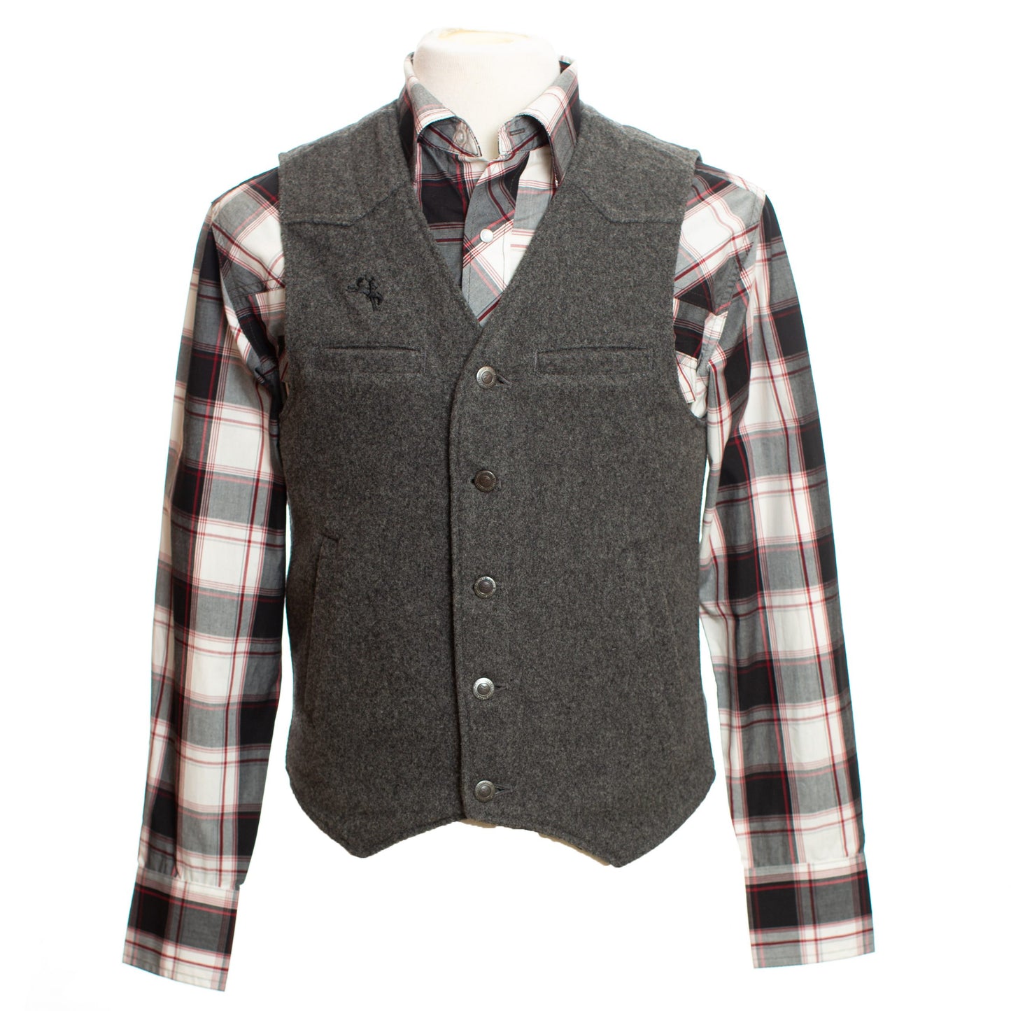 WYOMING TRADERS MENS CLOTHING 2XLT / CHARCOAL WYOMING WOOL VEST