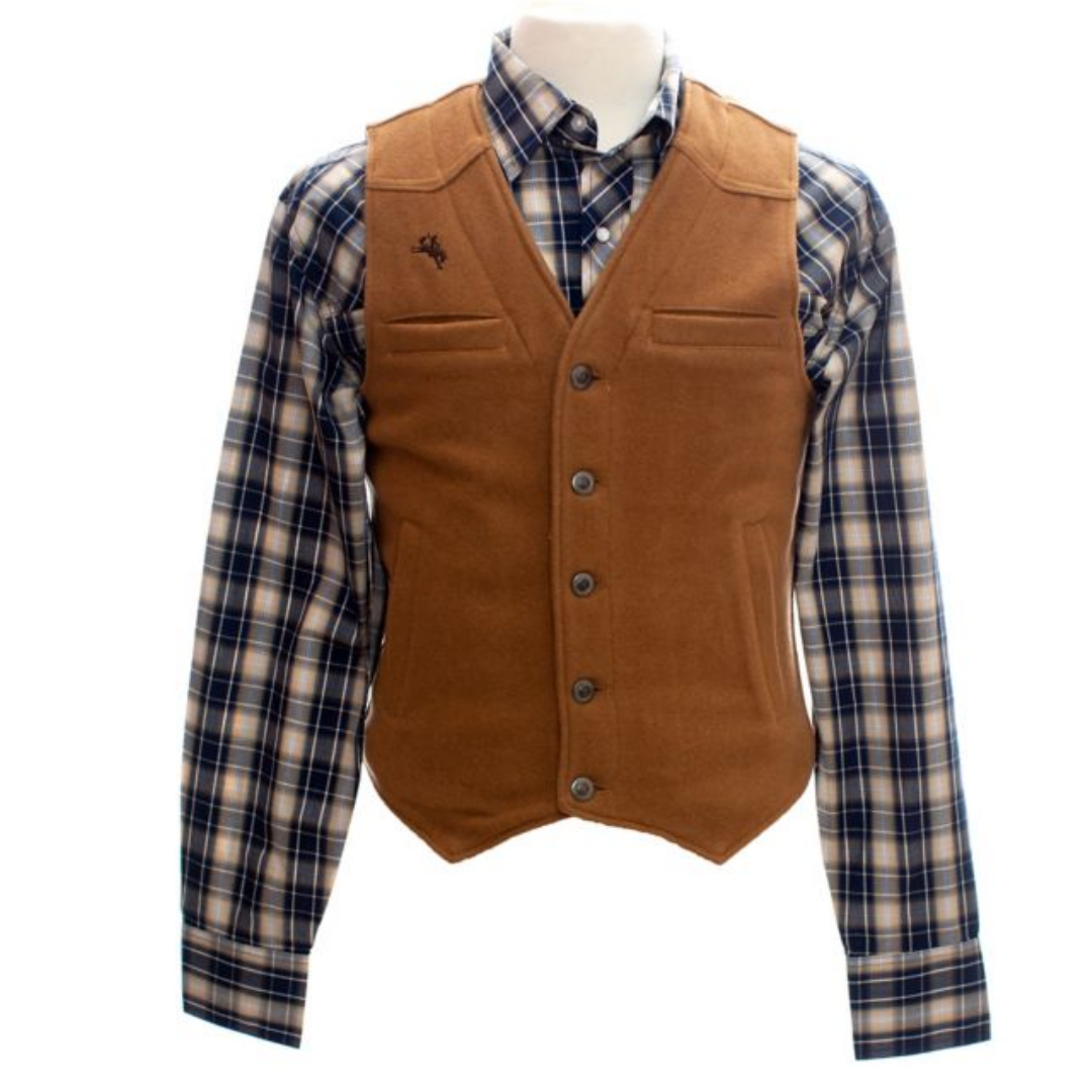 WYOMING TRADERS MENS CLOTHING S / TAN WYOMING WOOL VEST